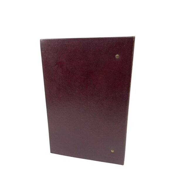 Vintage Burgundy 3-Ring Binder Photo Album With 45 Pages & Gold Embossed C139 - Picture 2 of 10